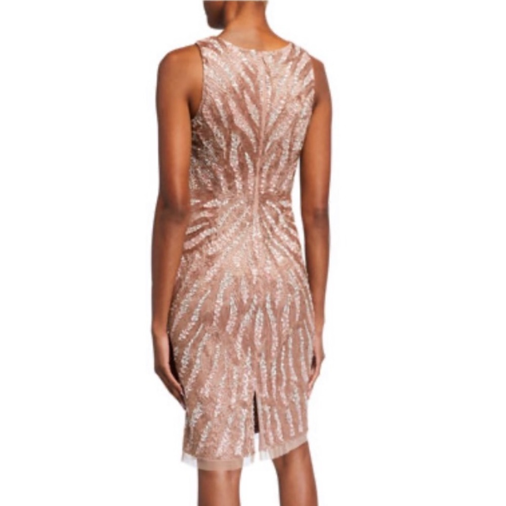 Aidan Mattox fully beaded sleeveless V-Neck dressy dress - Picture 6 of 13